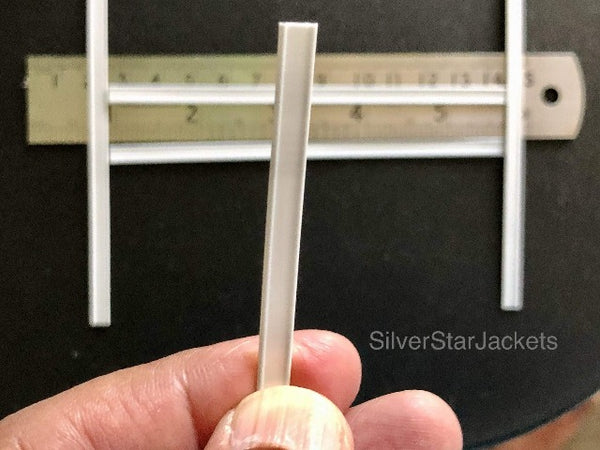 5mm wide Plastic Bendable Plastic Strips for Sewing into Masks. 4.75 inches long, double-wired plastic. Ships from Ohio.