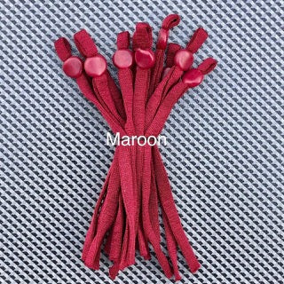 Happy Holidays Collection of adjustable elastic earloops for masks. Sky, Ocean, Deep Purple, Key Lime, Grinch Green, Aqua, Fuchsia, Cranberry and Wine. Ships from Ohio.