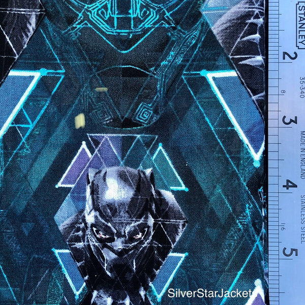 Marvel Black Panther Tossed Heads SuperHeroes 100% Cotton Fabric by the yard.