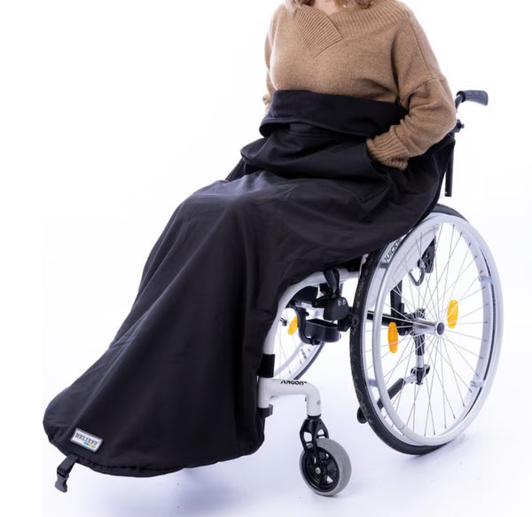 Belieff Wheelchair Blanket with Hand pocket and Footmuff -Closed Bottom -SPECIAL PURCHASE- Ships From Ohio Same or next day.