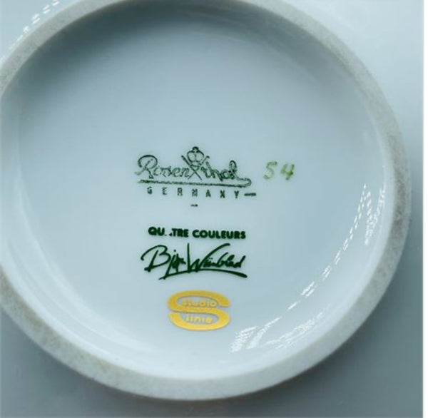 Vintage Rosenthal Studio Line Bjorn Wiinblad Quatre Couleurs Lidded Jar