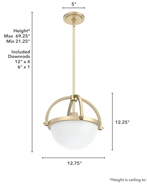 HUNTER Fan Company 19234 Wedgefield Pendant Light, Alturas Gold