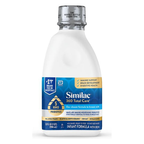 Similac 360 Total Care Infant Formula, Pack of SIX 32oz Bottles. Free Shipping.