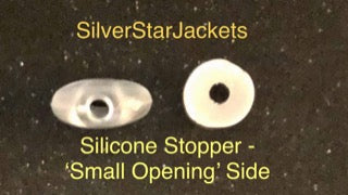 Clear silicone beads used as buckles to create adjustable fitting elastic for face masks