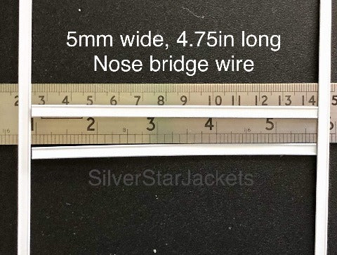 5mm wide, 4.75 inches long, Plastic Nose bridge wire for sewing into face masks. Double wired polypropylene nose bridge wire. Ships from Ohio