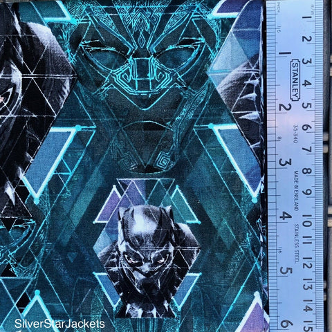 Marvel Black Panther Tossed Heads SuperHeroes 100% Cotton Fabric by the yard.